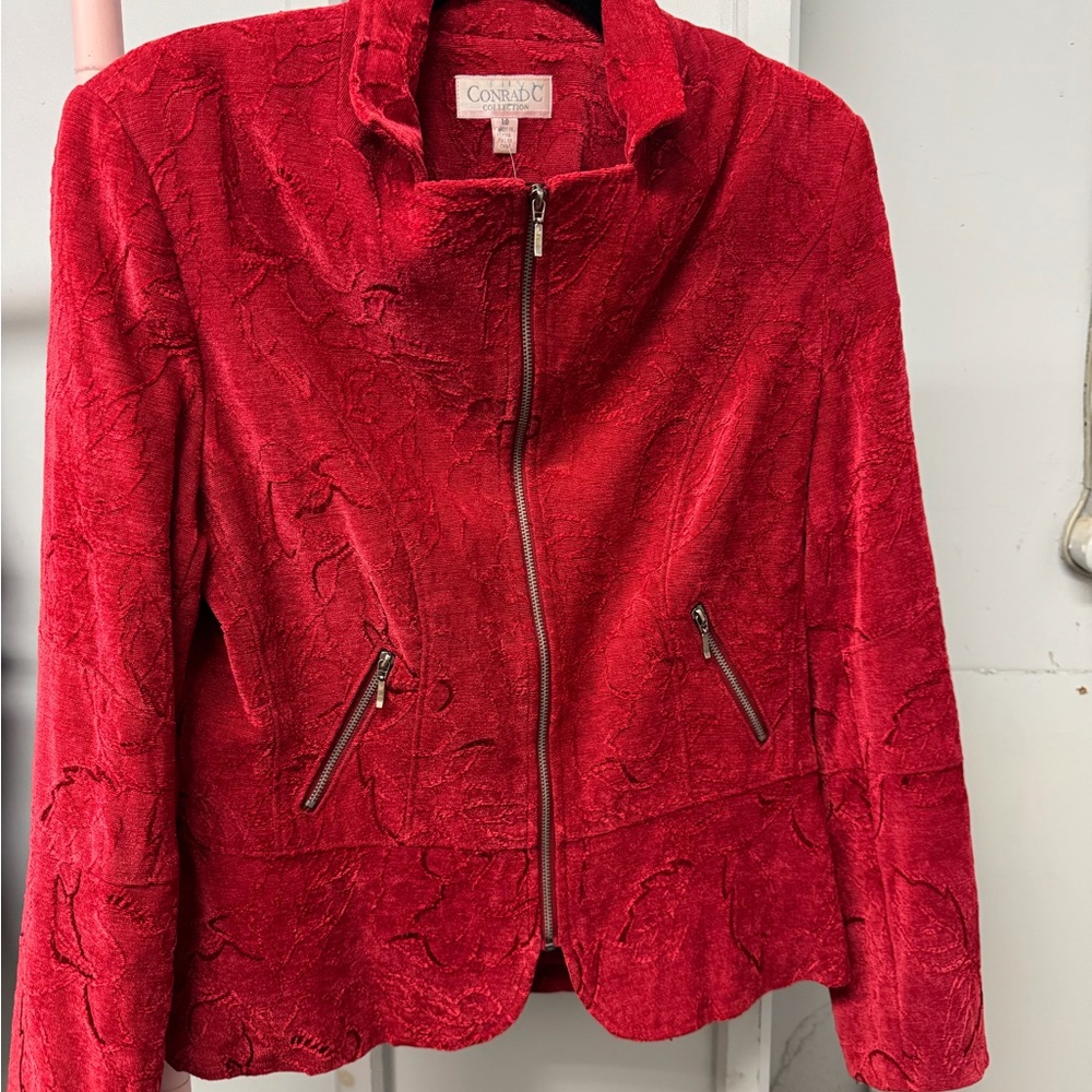 Plus size Red Teddy Jacket for Women